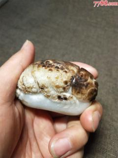 和田玉黑皮巧雕金蟾